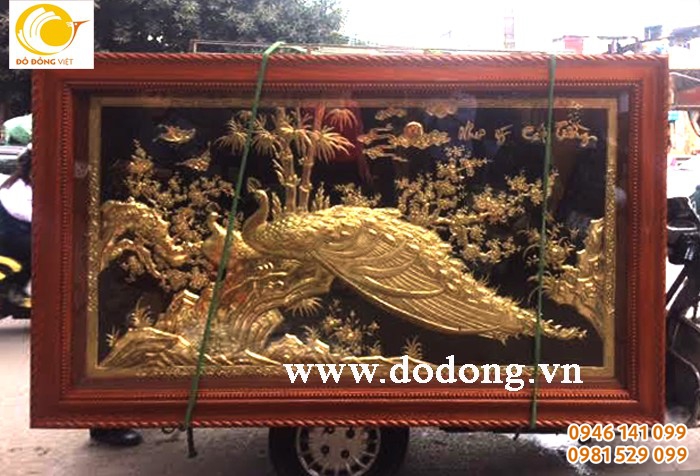 Tranh đồng vinh hoa phú quy, như ý cát tường đồng vàng