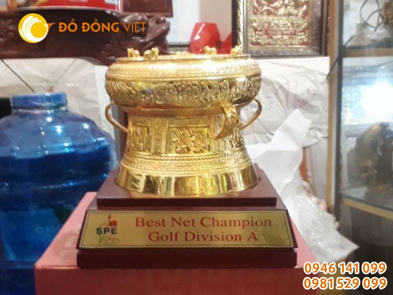 Trống đồng thu nhỏ dk 25cm mô hình trống đồng Ngọc Lũ