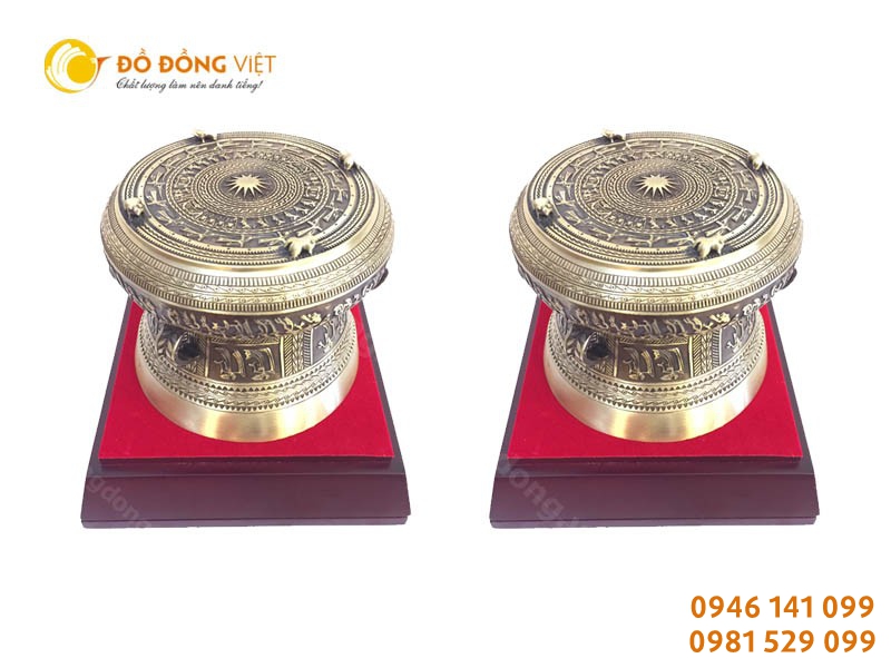 Quà tặng trống đồng đúc thu nhỏ đẹp tinh xảo kích thước 12 cm