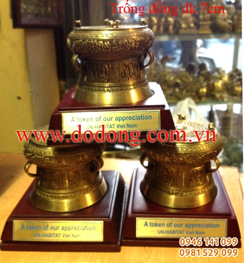 Qùa tặng trống đồng đúc tinh xảo 7cm