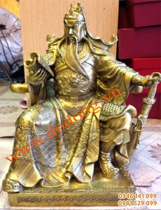 Tượng quan công ngồi đọc sách 45cm