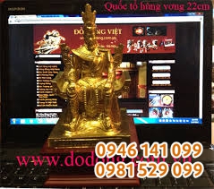 Tượng vua hùng giỗ tổ Hùng vương Tượng đồng 22cm