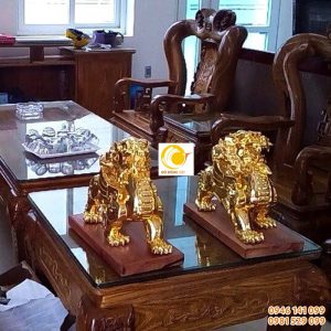 Tỳ hưu bằng đồng mạ vàng 24k mang tài lộc đến nhà năm mới