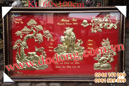 Nhận đặt tranh mừng thọ bằng đồng ngày tết