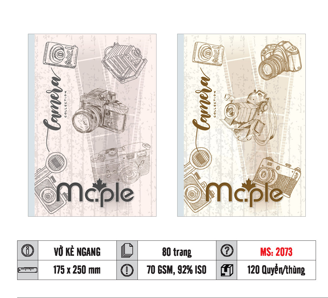 VỞ KẺ NGANG MC.PLE 80 TRANG, 70GSM 2811/2812/2070/2072/2480/2481/2482 - Ảnh 6