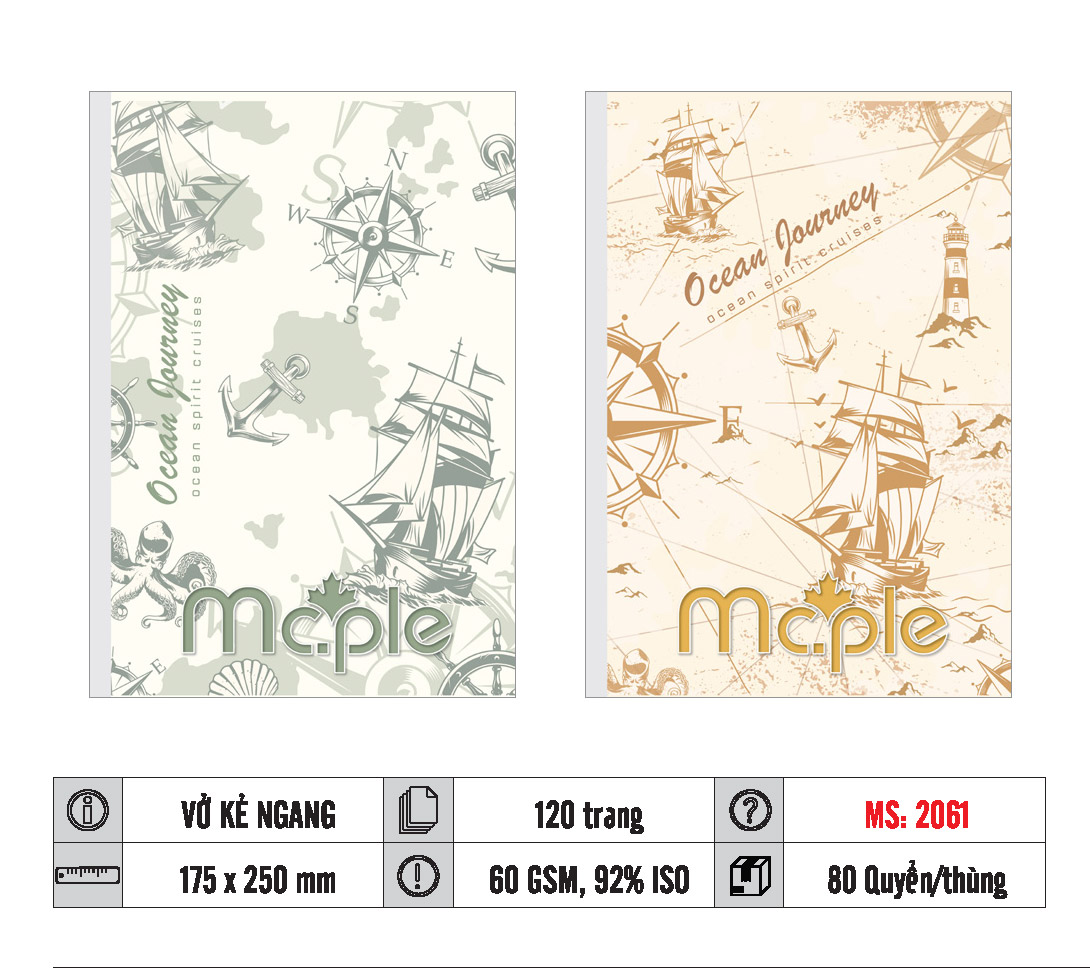 VỞ KẺ NGANG MC.PLE 120 TRANG, 70GSM MS 2071/2078/2075/2483/2484/2485 - Ảnh 6