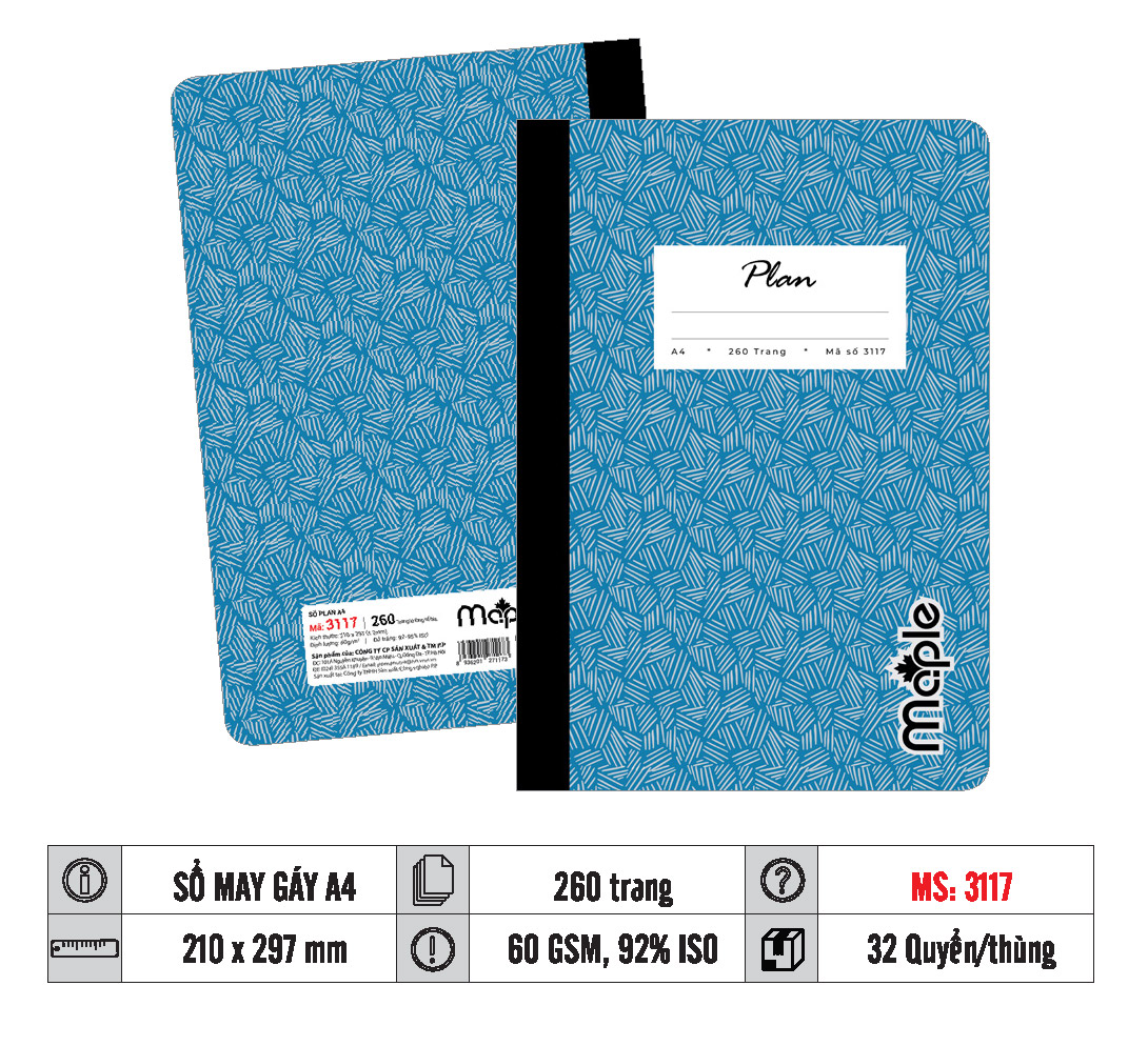 SỔ MAY GÁY MC.PLE MS3117