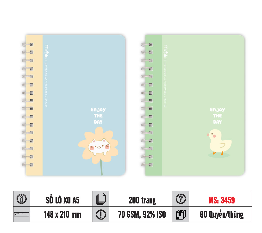 SỔ LÒ XO A4 MC.PLE MS 3456/3457/3458/3459/3460 - Ảnh 2