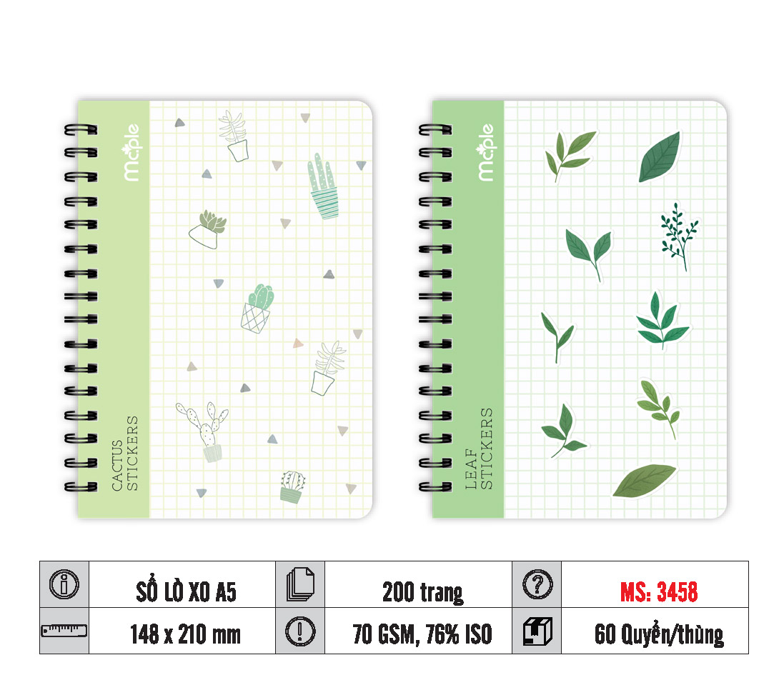SỔ LÒ XO A4 MC.PLE MS 3456/3457/3458/3459/3460 - Ảnh 4